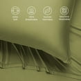 thumbnail image 4 of Sleep Zone King Sheets Set - 4 Piece Bedding - Jersey Knit Cooling Sheet Set - Soft and Fade Resistant - Easy Care - Deep Pocket (King,Green), 4 of 7