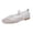 White, variant on Womens Lace Mesh Flats Closed Round Toe Elastic Strap Breathable Lightweight Walking Shoes for Casual Summer