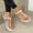 Silver, variant on Lilgiuy Platform Sandals for Women Casual Solid Color Open Toe Cool Ankle Strap Flat Sandals Summer Dressy Shoes Cute Strappy Beach Sandals