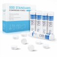 thumbnail image 2 of HAPPY CHEERS 500 Pieces Disposable Compressed Towels, Compact Travel Coin Tissue Soft Compress Tissues Pills for Outdoors Travel Camping and Beauty Salon, 2 of 4