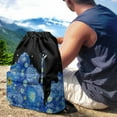 thumbnail image 4 of Xoenoiee Starry Night Print Drawstring Backpack with Zipper Pocket for Men Women, Lightweight Gym Pack Waterproof String Cinch Bag Sackpack for Shopping Travel Sport Yoga, 4 of 8