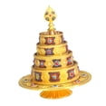 thumbnail image 4 of Tibetan Pan Altar Mandala Carving Symbols Table Decor Tibet Buddhist Offering Tray Temple Supplies Mandhapan for Home Office Aureate, 4 of 8