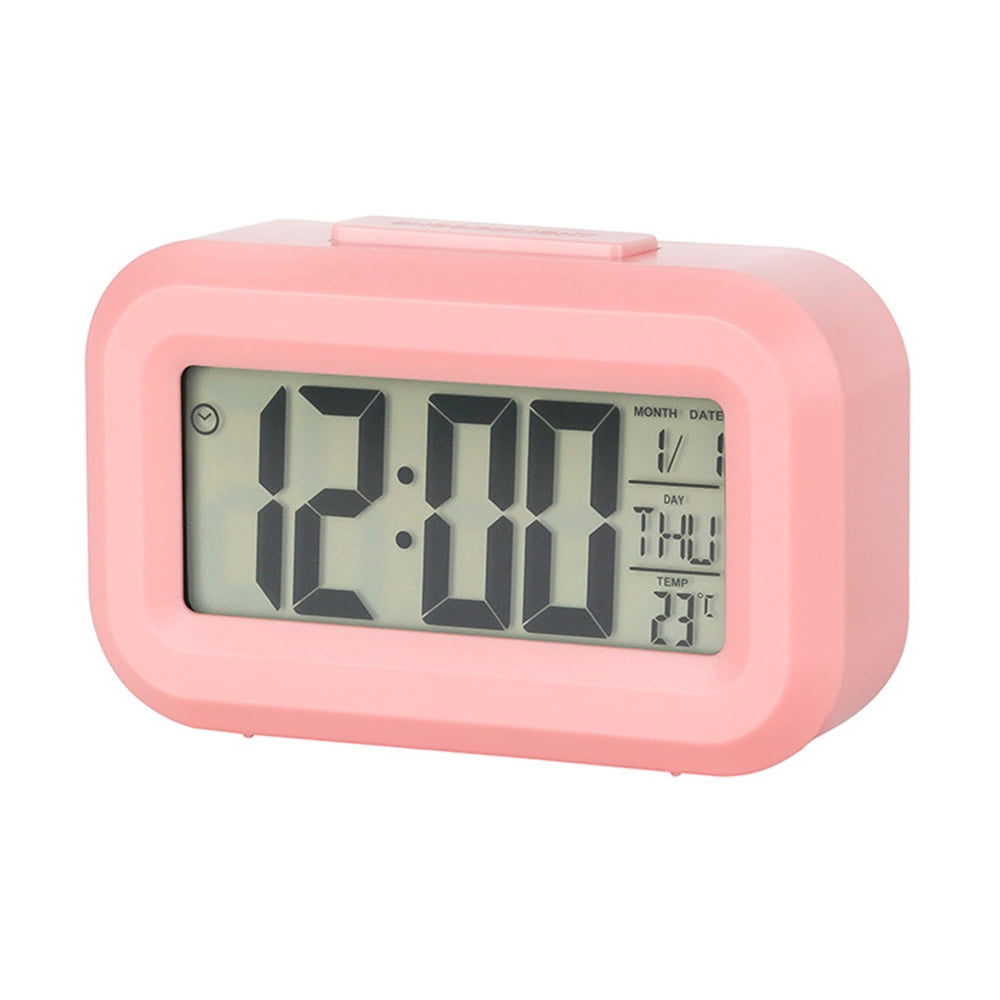 KKMOL Digital Alarm Clocks with Temperature and Humidity Display Built