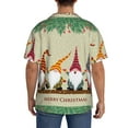 thumbnail image 5 of Vsdgher Christmas Card With Gnomes Print Men's Wrinkle Free Untucked Cuban Shirt Business Casual Button Down Shirts Short Sleeve Shirt, 5 of 7