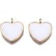 thumbnail image 1 of 10 colgantes de aleación esmaltada con forma de corazón en oro claro, decoración con dijes de metal blanco., 1 of 3