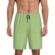 thumbnail image 1 of Balery Green Gingham Pantalones cortos de pijama de punto de algodón para hombre con cinturilla y bolsillos-Medium, 1 of 6