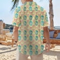 thumbnail image 6 of adaychics Hawaiian Skull Shirts for Men Floral Short Sleeve Lapel Beach Shirts Summer Clothes Trendy Tops for Streetwear, 6 of 8