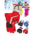 thumbnail image 4 of PULLIMORE Winter Kids Ski Gloves Cold Weather Waterproof Warm Snowboard Sport Mittens for Boys Girls (Nary Blue), 4 of 9