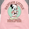 thumbnail image 3 of Disney - Santas Little Helper - Toddler & Youth Girls Raglan Graphic T-Shirt, 3 of 5