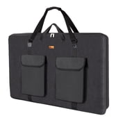 TreochtFUN Portfolio folder for artwork, artist Portfolio Case 23 X 31.5 In, Portfolio Bag A2 With Shoulder Strap, Art Carry Bag For Large Drawing Paper Post Board Supplies .(Black)