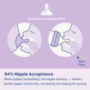 MAM Newborn Gift Set, Best Pacifiers and Baby Bottles for Breastfed Babies, Feed & Soothe Set, White, 6-Count