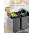 thumbnail image 2 of FOHERE Pull Out Trash Can Under Cabinet, 35 QT Double Under Sink Trash Can Waste Container with with Chrome Wire Bottom Mount and Handle, Heavy Duty Garbage Recycling Bin for Kitchen Cabinet, Sink, 2 of 8