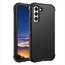 ELEHOLD Rugged Case for Samsung Galaxy S24 Plus Hard PC Soft Silicone Hybrid Shockproof Scratch-Resistant Anti-Fingerprint Slim Thin Case For Samsung Galaxy S24 Plus,Black