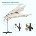 thumbnail image 5 of Sonerlic 8.2 x 8.2ft Patio Offset Umbrellas Outdoor Hanging Market Patio Umbrella, 50+ UV Protection Cantilever Outside Umbrellas for Yard, Pool and Deck,Begie, 5 of 6