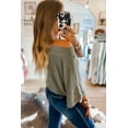 thumbnail image 4 of Women's Gray Boatneck Batwing Sleeve Cording Blouse, 4 of 5