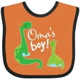 thumbnail image 3 of Inktastic Omas Boy Grandson Dinosaur Boys Baby Bib, 3 of 4
