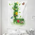 thumbnail image 1 of Letter L Tapestry, Alphabet Capital L Design Daisies Wildflowers Other Plant Life Animal Fun, Wall Hanging for Bedroom Living Room Dorm Decor, 60W X 80L Inches, Green Multicolor, by Ambesonne, 1 of 2