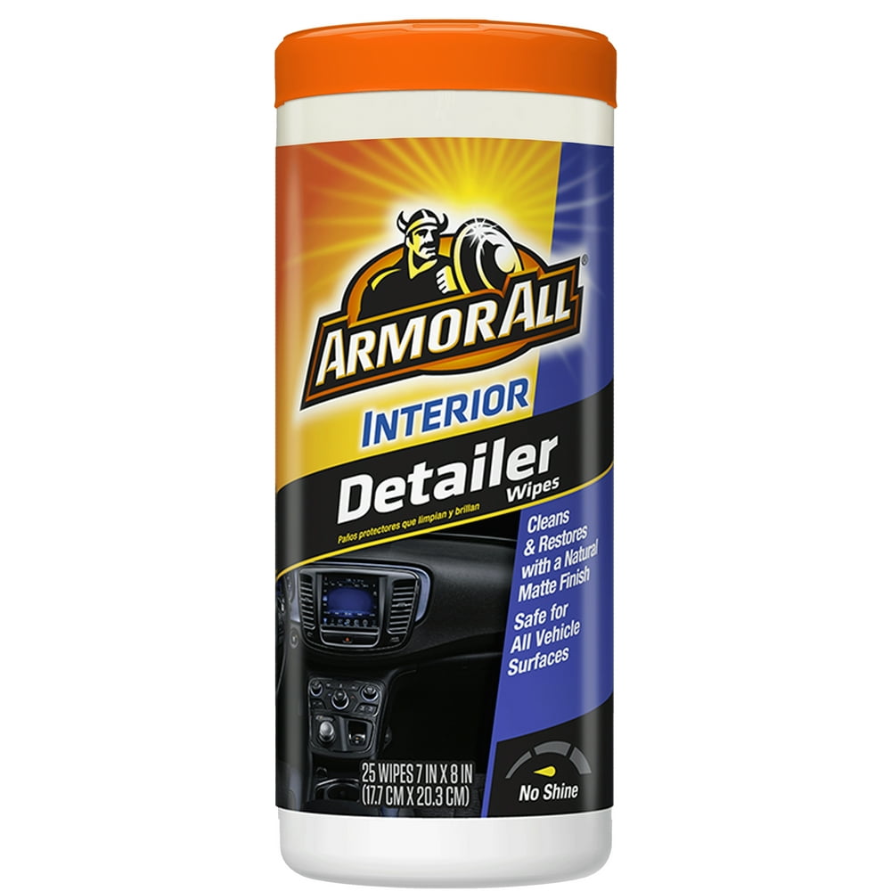 Armor All Natural Finish Interior Detailer Car Wipes (25 Count
