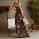 thumbnail image 5 of Falda larga para mujer con cuello en V y estampado bohemio con tirantes y cordones sin mangas Pompotops  qwe13325, 5 of 9