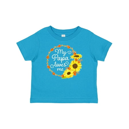 

Inktastic My Papa Loves Me with Sunflower Wreath Gift Baby Boy or Baby Girl T-Shirt