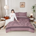 thumbnail image 2 of Manfei Rustic Leaf Bedding Sets Queen with Comforter, Vintage Fashion Comforter Sets Queen Size, Adult Female Male Reversible Down Comforter, Lightweight Bedroom Decorative, 3pcs, 2 of 8