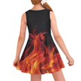 thumbnail image 2 of Renewold Kids Fire Print Party Tank Dresses Size 7-8 Years Lightweight Princess Dress Up Clothes for Little Girls Soft Summer Knee Length Skater Dress for Teens, 2 of 6