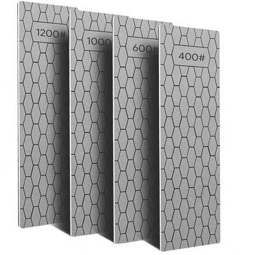 4 Pack Diamond Sharpening Plates, Diamond Sharpening Stone with Honeycomb Surface, Grit 400/600/1000/1200