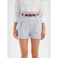 thumbnail image 2 of Cotton High Waist Pleated Shorts, 2 of 6