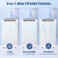 thumbnail image 4 of HOMCOM 12000 BTU Portable Air Conditioner with Cooling, Dehumidifying, Ventilating Function, Remote Control, & LED Display, White, 4 of 10