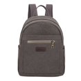 thumbnail image 2 of Fashion Neutral Solid Color Canvas Versatile Backpack Student Computer Bag, 2 of 2