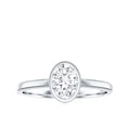 thumbnail image 4 of Lab Created Diamond Solitaire Ring - 1 Carat - Oval Engagement Ring - EF-VS Grade, 925 Sterling Silver, US 4.00, 4 of 8