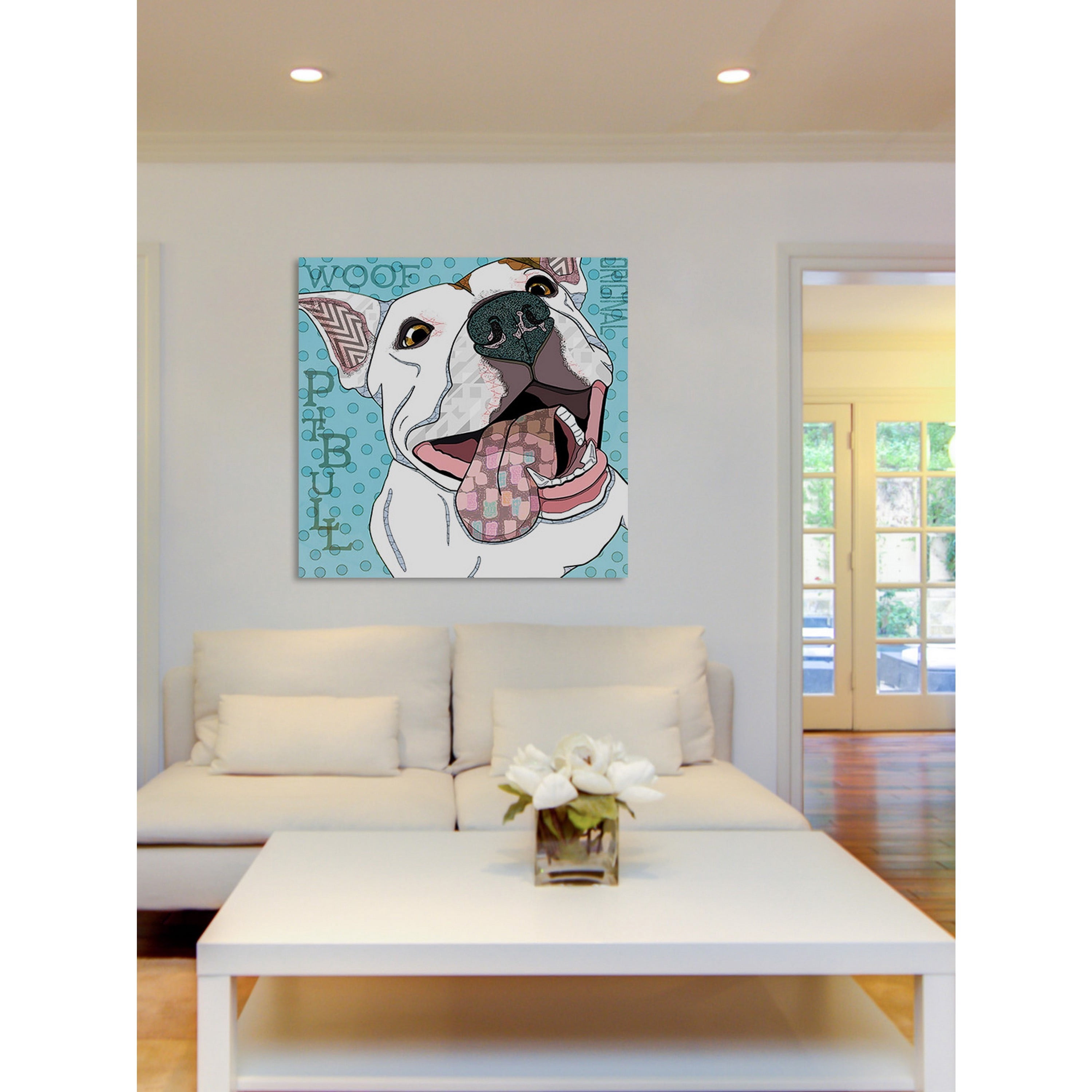 Marmont Hill White Pittie Painting Print