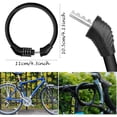 thumbnail image 3 of Candado para bicicleta, Candado para bicicleta con cable de acero, Mini candado para bicicleta, Bicicleta negra, 3 of 5