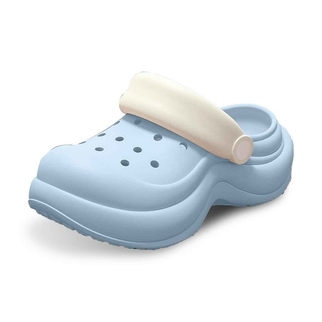 MIASHUI Sabots de Jardin pour Femmes Légers à Enfiler Sandale à Boucle Réglable, Bleu, 6.5