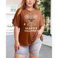 thumbnail image 3 of KimSoong Women Plus Size Halloween Shirt Funny Spider Web Graphic Tee Casual Fall Short Sleeve T-Shirt, 3 of 6