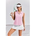 thumbnail image 4 of Pinspark Golf Polo Shirts for Women UV Protection Tennis Tank Top Sleeveless V Neck Active Tops Quick Dry, 4 of 6
