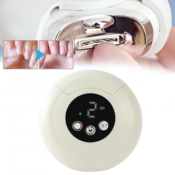 FACEGA 2 in 1 Electric Polishing Automatic Nail Clippers, New Electric Nail Clippers for Fingers and Toes, USB Rechargeable Electric Nail File Kit 3 Speeds for Thick Toenails