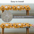 thumbnail image 6 of XYZCANDO Polyester Spandex Fabric Rectangular Long Bench Slipcover for Hotel Bedroom, Anti Scratch Washable Bench Covers, Cat Mushroom Pattern, 6 of 9