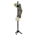 thumbnail image 1 of Costway Solid Rubber Wood Coat Rack with 3 Adjustable Heights and 11 Hooks for Hallway Black, 1 of 10