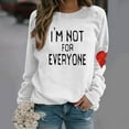 thumbnail image 2 of Womens Shirts Tshirts Long Sleeve Womens Workout Tops Fall Fashion O-Neck Love Pattern Sleeve Letter Print Sweatshirts Pullover Blouses Business Casual White 2XL, 2 of 8