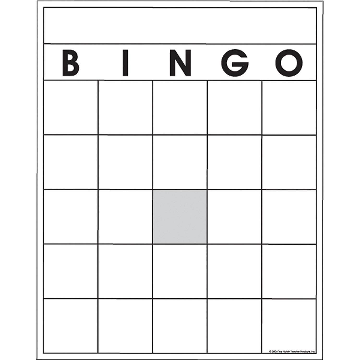 Blank Bingo Cards 36 Pack Made From Heavy Coated Stock Makes These Cards Durable By Top Notch Teacher Products Walmart Com