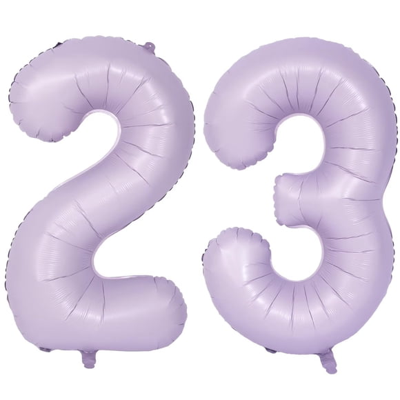 Globo LVMOQIQIU, número 23, morado claro, 40 pulgadas, x2