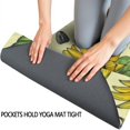 thumbnail image 3 of Yellow Sunflower Seed Pattern Hot Yoga Mat Towel Non Slip for Hot Yoga - Quick-Drying Yoga Mat Cover with 4 Corner Pockets with Travel Bag - Hot Yoga Towel Non Slip 74"x26", 3 of 6