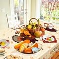 thumbnail image 3 of 3 Pack Fall Thanksgiving Tablecloths 51x87in, Turkey Gobble Pumpkin Rectangle Plastic Table Cover for Fall Thanksgiving Harvest Party Decorations, 3 of 7
