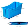 thumbnail image 4 of Portable Dog Bathtub for Large Dogs - 48.4Gal Foldable Pet Wash Station with Drain Plug, Insulated & Non-Slip Design for Indoor/Outdoor Bathing, Grooming, Camping（Blue）, 4 of 5