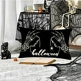 thumbnail image 4 of Halloween Pillow Covers 12x20 Inch Set of 2 Black and White Skeleton Hand Spider Bats Throw Pillow Cases Cushion Cover Halloween Home Sofa Couch Decor Pillows Cotton Linen, 4 of 6