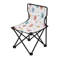 thumbnail image 2 of 600D Oxford Camping Chair Portable Foldable Chair Supports 220 lbs for Picnic, Fishing, Backpacking Small Watercolor Splashes and Dots, 2 of 8