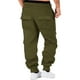 thumbnail image 3 of Penkiiy Men Fashion Joggers Pantalones deportivos Slim Fit Casual Jogger Pant Chino Pantalones de chándal Hombres Pantalones largos XL Army Green, 3 of 3