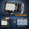 thumbnail image 5 of Nilight Led Pods 2Pcs 18W 1260LM Flood Off Road Lights Super Bright Driving Work Fog Lamps for Trucks Pickup Golf Cart SUV ATV UTV 4x4 Van Camper Boat, 5 of 8