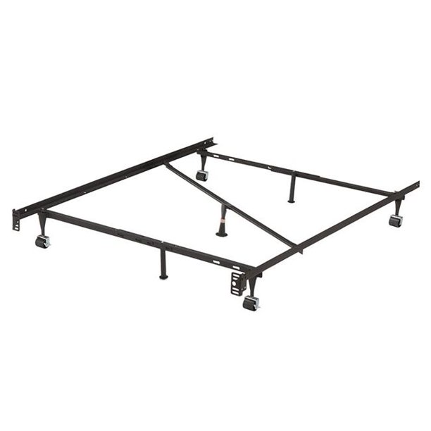 KB B9122 Heavy Duty Adjustable Metal Bed Frame Queen, Full & Twin